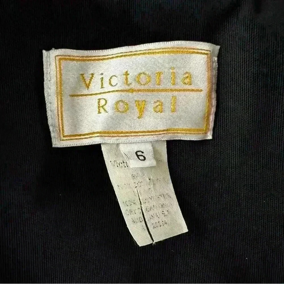 Vintage Victoria Royal Black fitted strapless dress size 6 - Picture 9 of 9